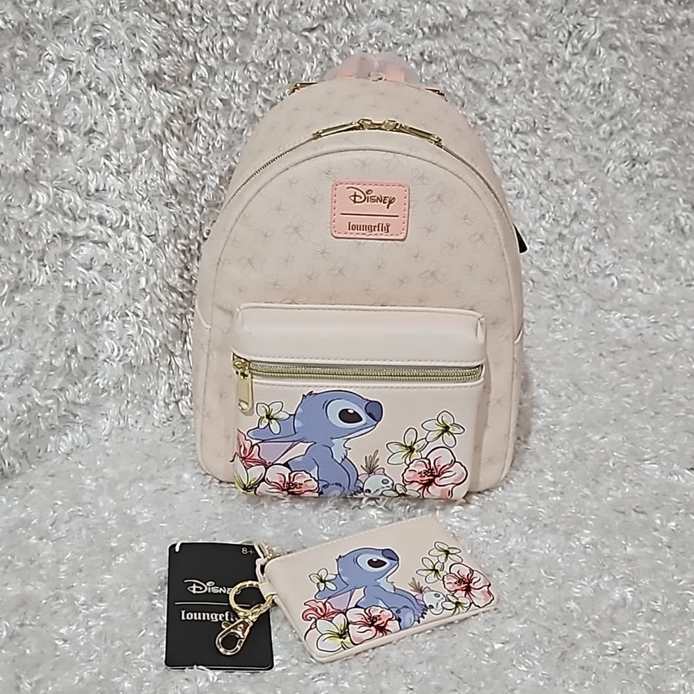 Loungefly Lilo and Stitch Floral mini back and coin purse wallet